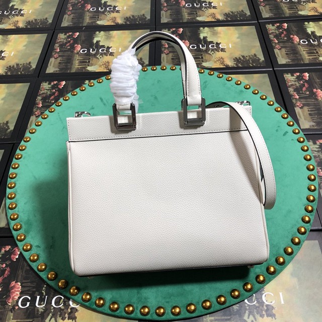 Gucci高仿專櫃女包 569712 古馳19春夏Zumi系列 Gucci小號單肩女包 Gucci摔紋全皮手提包  gqy3247